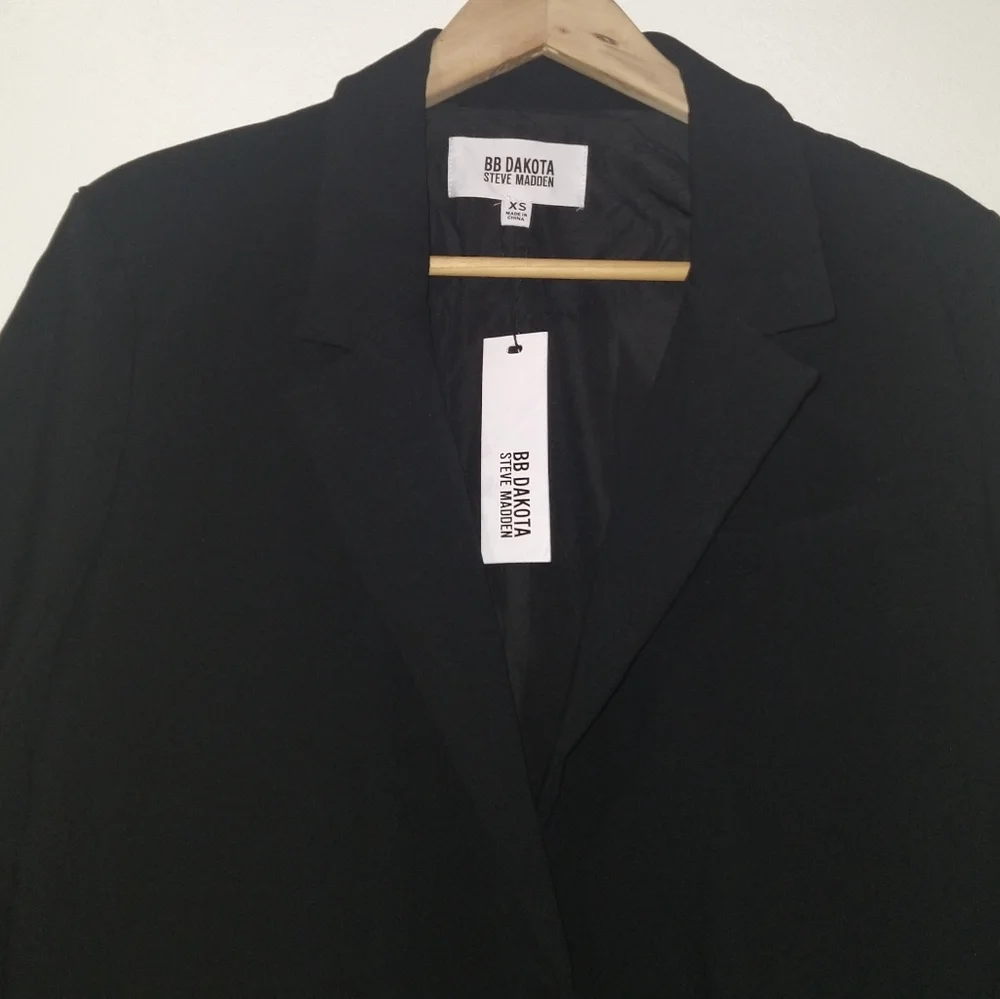 NWT BB DAKOTA x STEVE MADDEN Black Eyelet Cutout Blazer - Picture 8 of 9